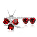 New coming women evening party ruby jewelry set